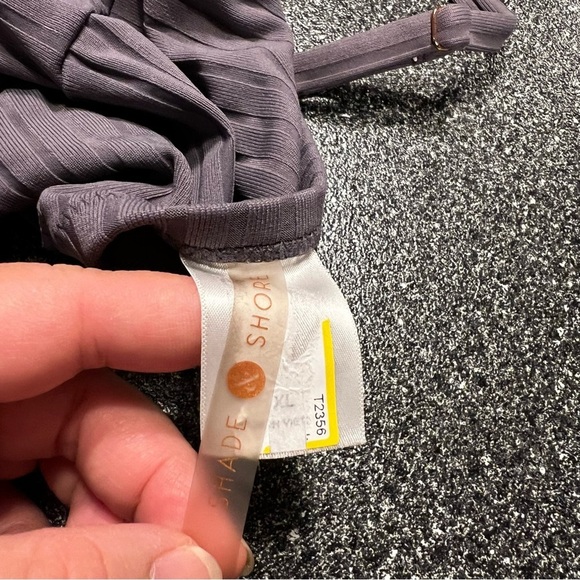 NWOT Shade & Shore Women’s Square Neck Strappy Side Ribbed One-Piece Swimsuit XL - Picture 5 of 6